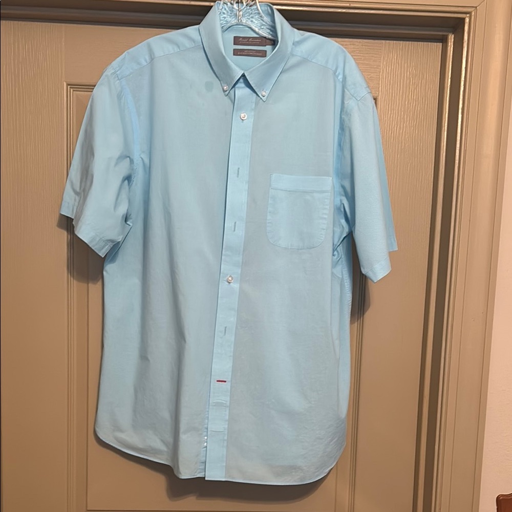 Tommy Hilfiger Blue Casual Button Down Shirt Classic Style